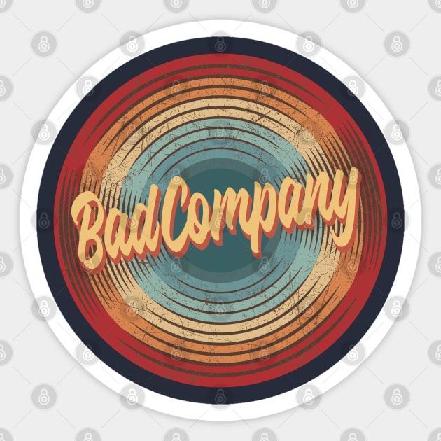 Bad Company Vintage Circle Sticker by musiconspiracy